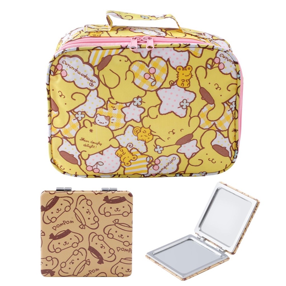 Pompompurin cosmetics bag & compact mirror
